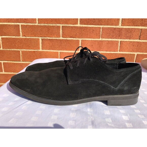 J.D. Fisk Black Suede lace up men shoes US Size 10 M - Picture 1 of 12